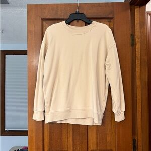 Lululemon Ivory Peach Perfectly Oversized Crew Size 4